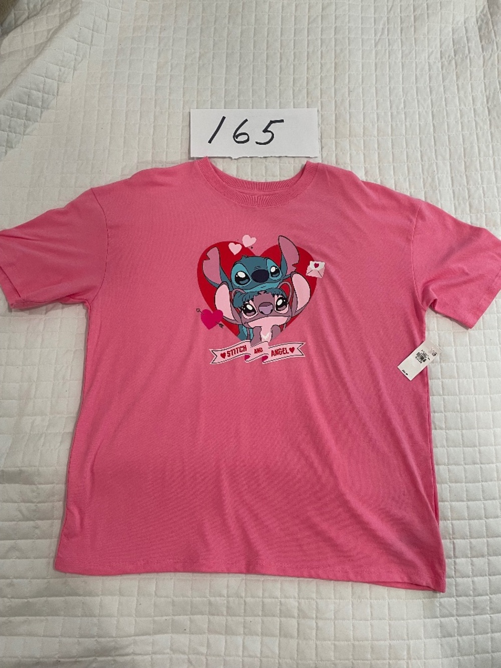 Old Navy Disney Stitch and Angel  Girl's Short Sleeve Shirt